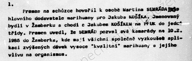 Jakub Košík, krycí jméno KOŠ – registrační číslo 41099, číslo svazku 772875, zdroj: ABS